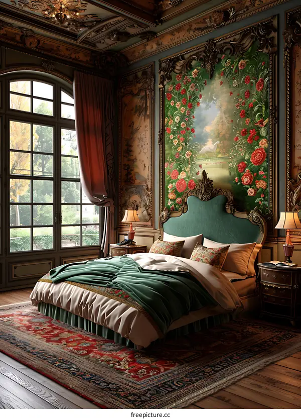 A bedroom in Rococo style