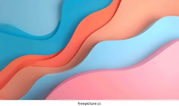 Abstract Background with Colorful Wavy Lines