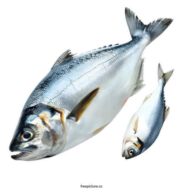 [Transparent Background PNG]Two fishes on a white background