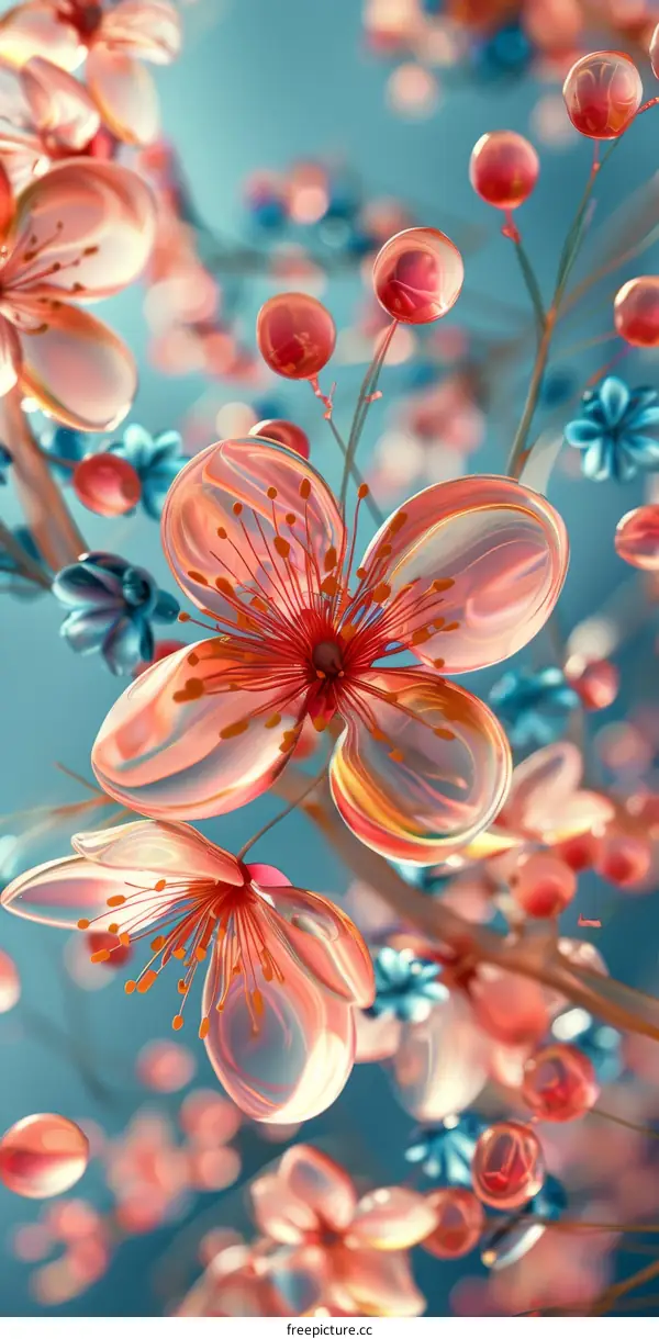 Beautiful Floral Illustration with Soft Colors