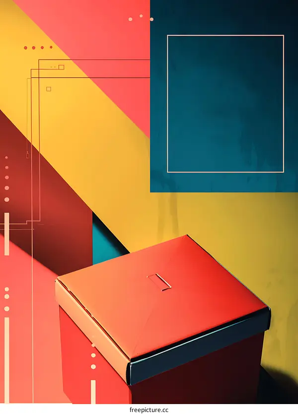 Abstract Colorful Background with Geometric Shapes