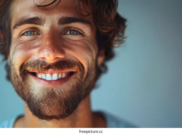 Close Up Portrait of a Smiling Man
