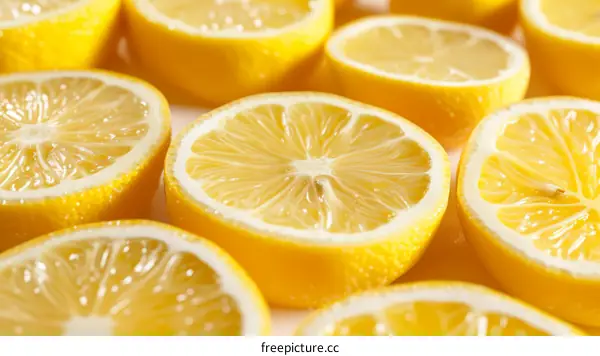 Close-up of a lemon cut into slices