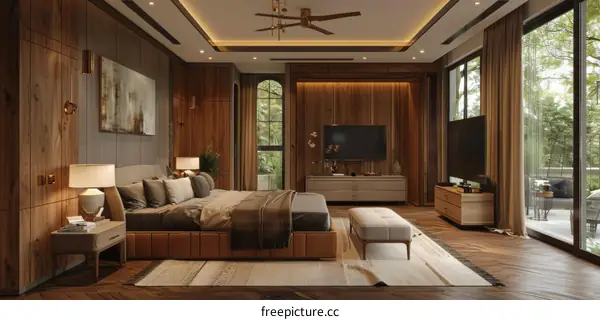 Luxury Wooden Bedroom Interior Design
