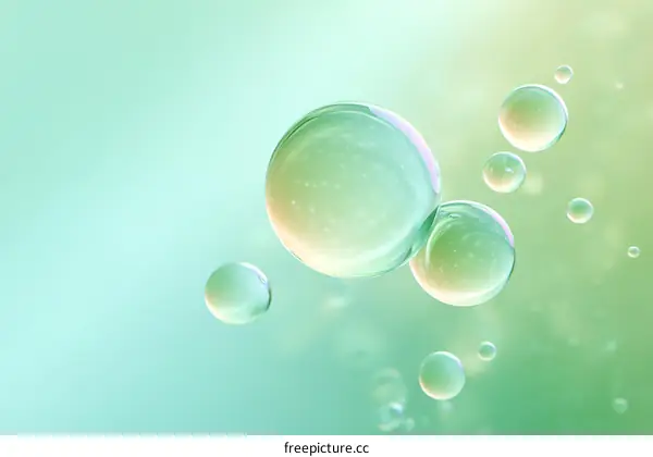 Abstract Soft Green Bubbles