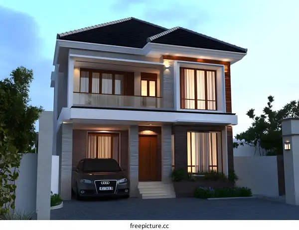 Modern Two Story House Exterior Design
