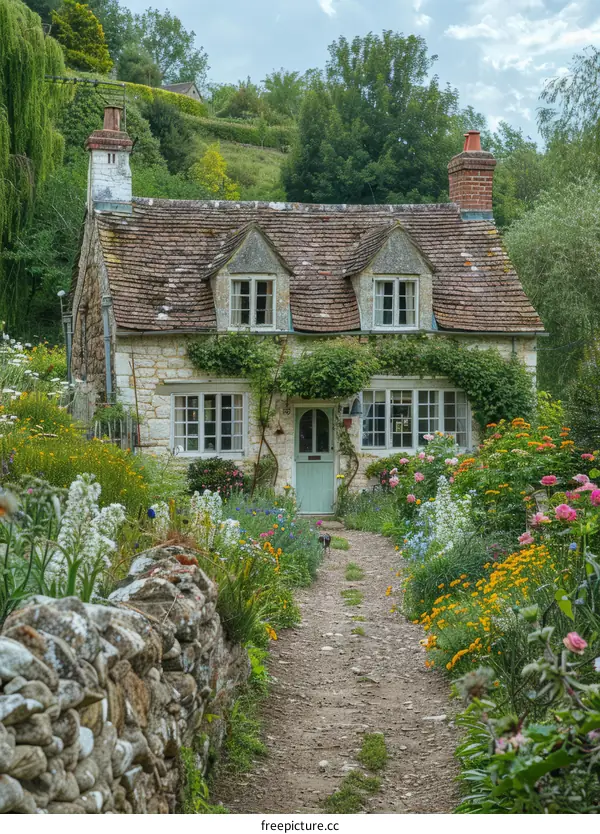 Charming English Cottage Nestled in a Serene Valley