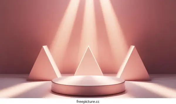Geometric Pink Product Display Stand