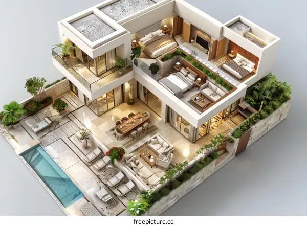 Luxury Villa Architectural Design Plan