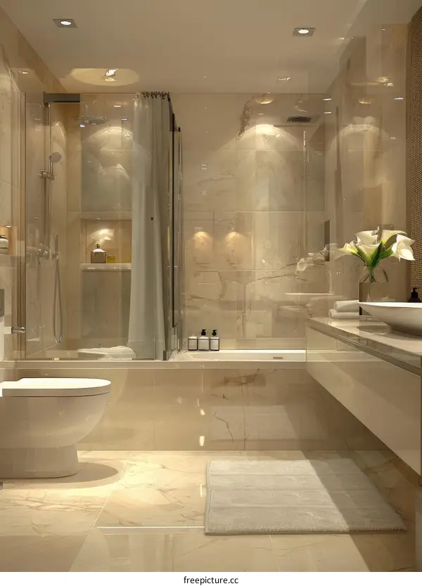 Modern Elegant Luxury Bathroom Interior Design