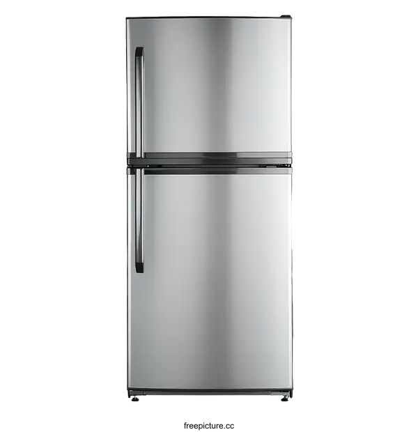 [Transparent Background PNG]Stainless Steel Double Door Refrigerator