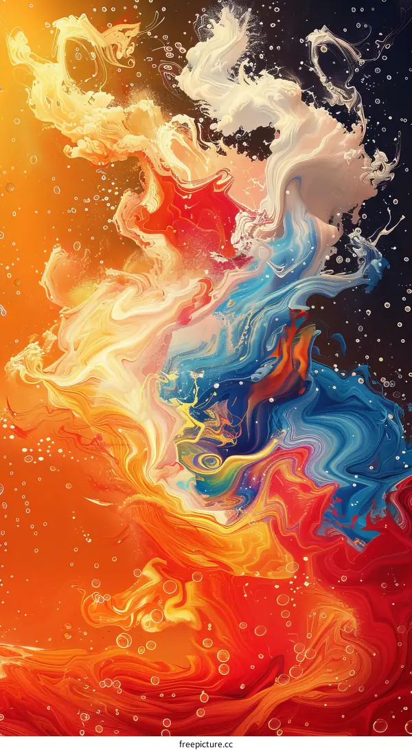 Colorful Liquid Flowing