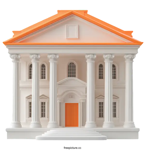 [Transparent Background PNG]Classic Architecture Building Illustration