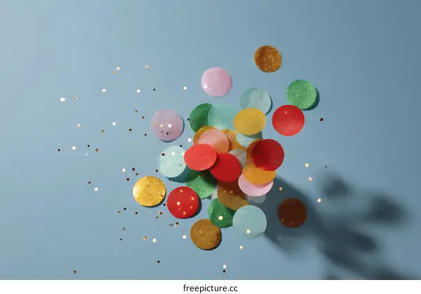 Colorful Confetti Festive Celebration Background