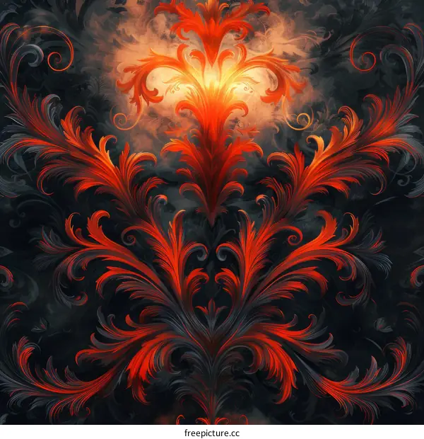 Dark Gothic Floral Pattern