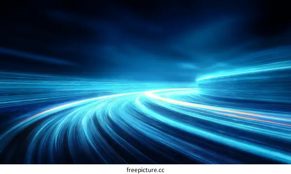 Abstract Light Trails Speed Technology
