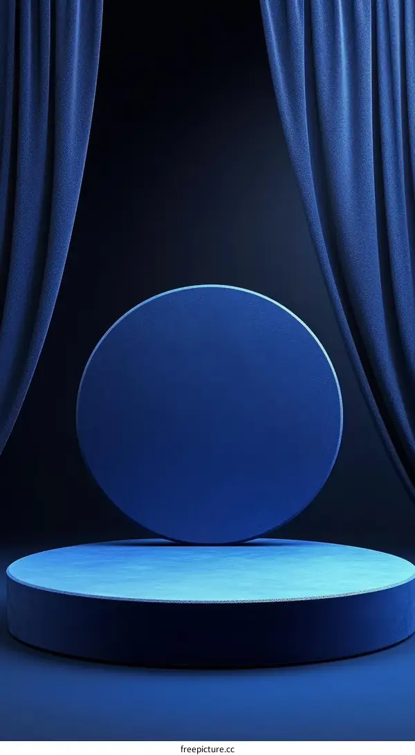 Blue Velvet Stage Platform Illustration