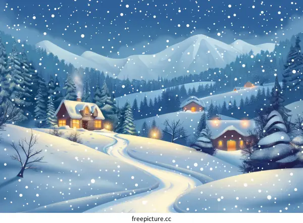 Snowy Mountain Village