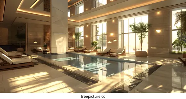 Hotel indoor swimming pool