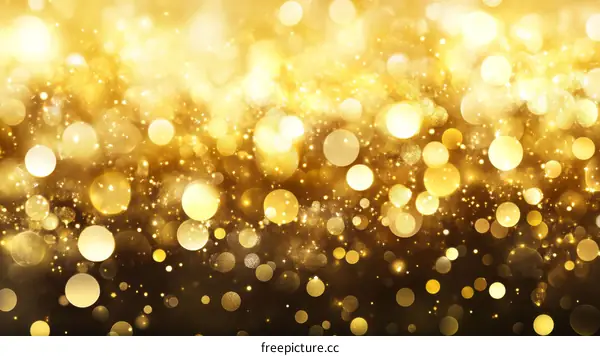 Golden Festive Bokeh Background