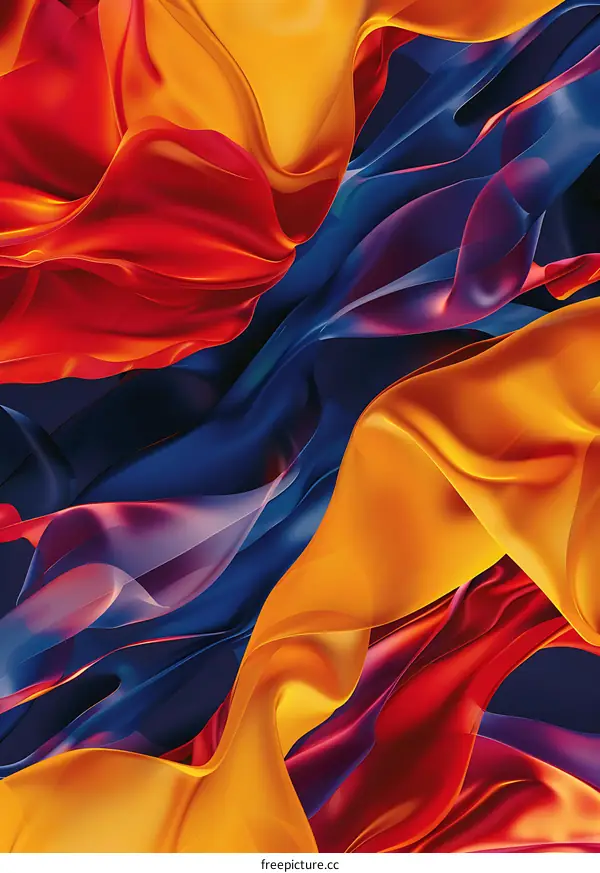 Abstract Background with Colorful Waves