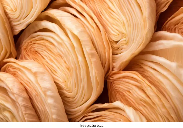 Close-Up of Savoy Cabbage Leaves