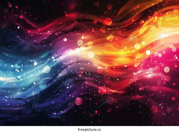Abstract Colorful Flowing Colors