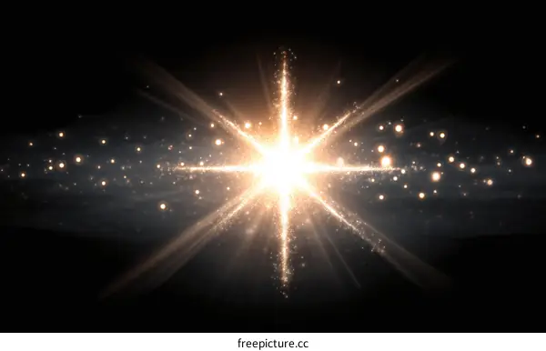 Golden Burst Light Effect Background Design