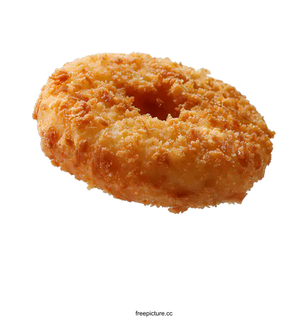 [Transparent Background PNG]A delicious deep-fried donut on a white background