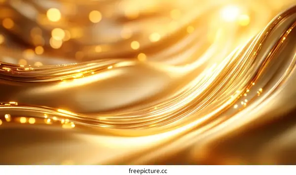 Abstract Gold Liquid Flowing Design