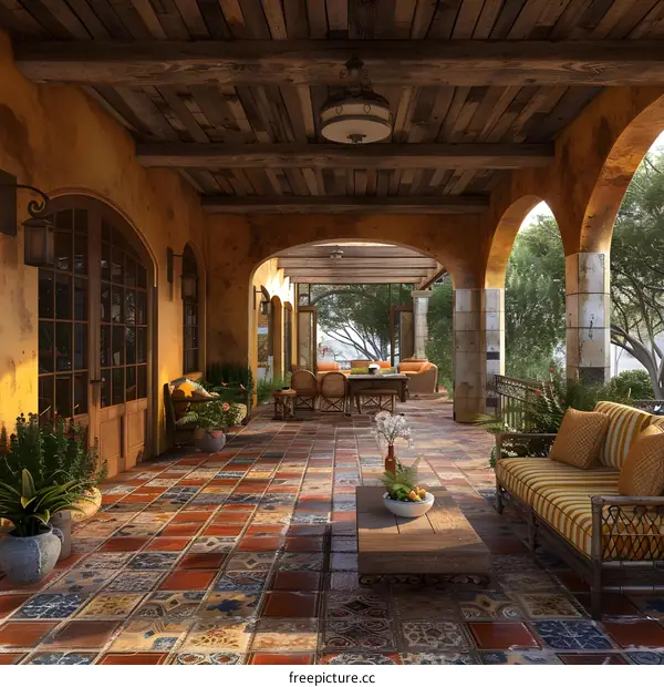 Inviting Hacienda Patio