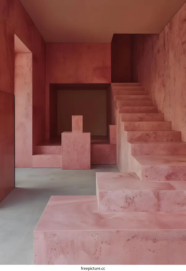 Modern Minimalist Concrete Staircase Design