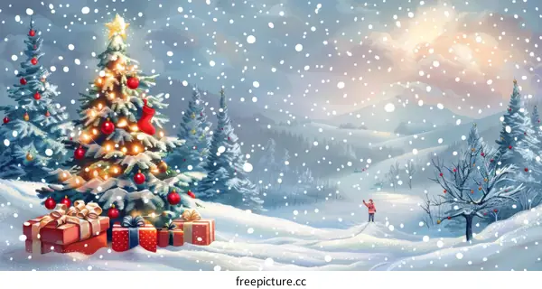 Christmas Snow Scene