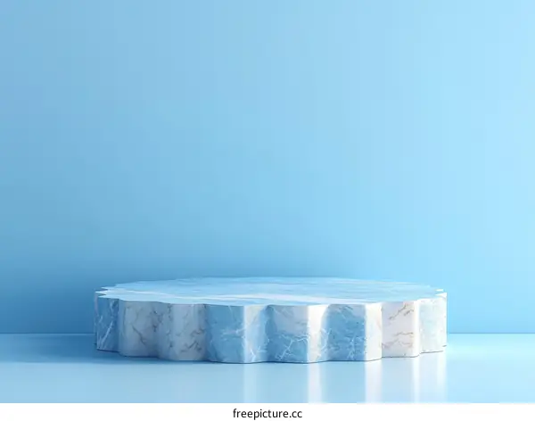 Abstract Blue Marble Display Stand