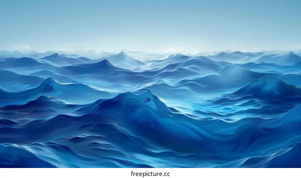 The Majestic Deep Blue Ocean