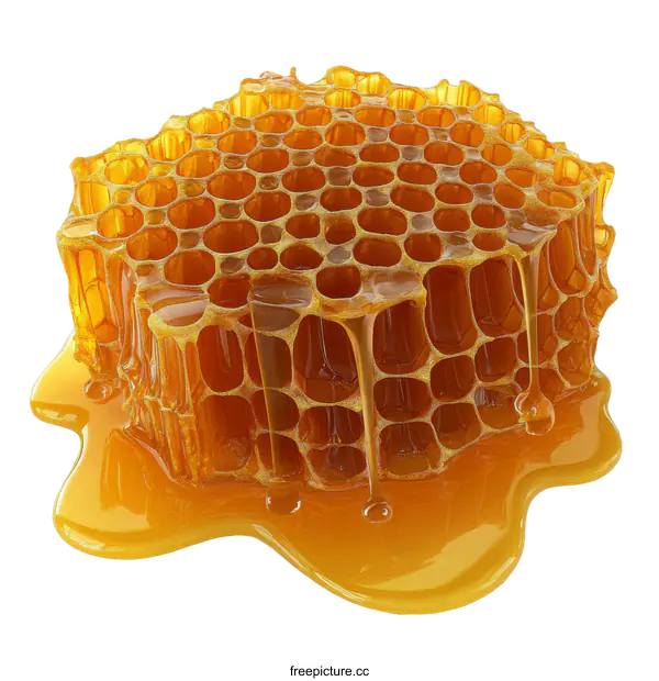 [Transparent Background PNG]Honeycomb close up