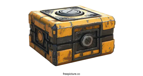 [Transparent Background PNG]Grunge Metal Container Isolated