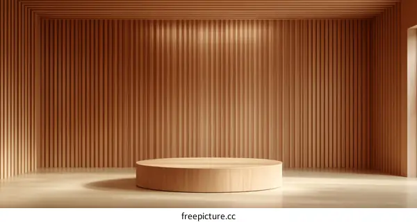 Modern Minimalist Wooden Display Podium