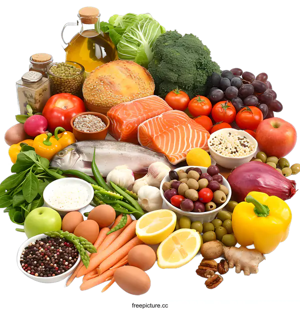 [Transparent Background PNG]Fresh Food Collection Healthy Eating Diet Concept