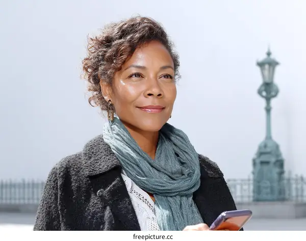 Portrait of a woman using a smartphone