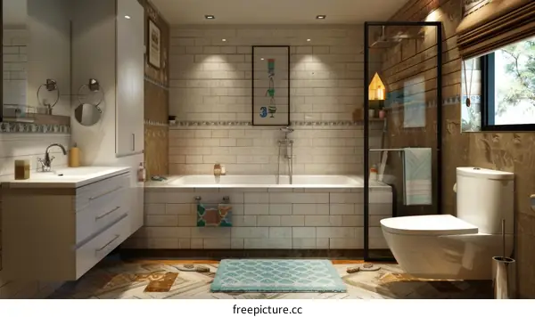Modern Farmhouse Bathroom Design Interior