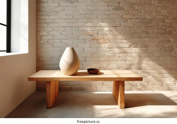 Modern Minimalist Coffee Table in a Light Filled Room