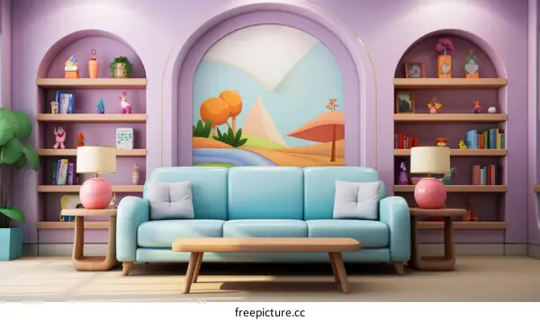 Surrealist Living Room Painting