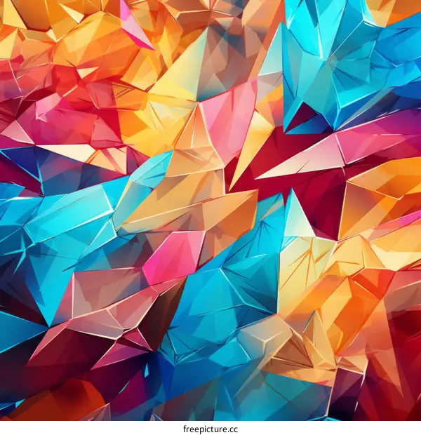 Colorful 3D geometric shapes