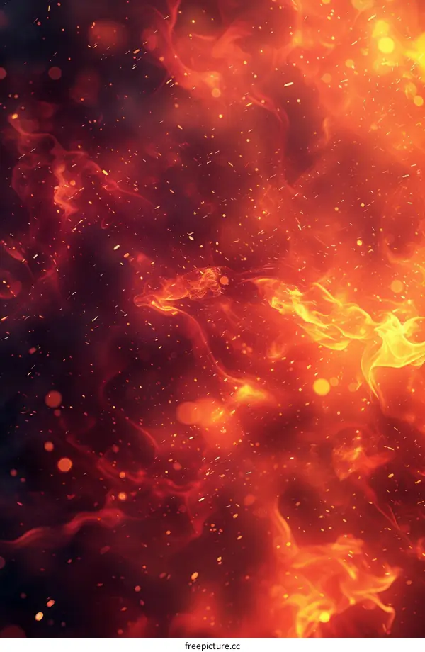 Fire and sparks background