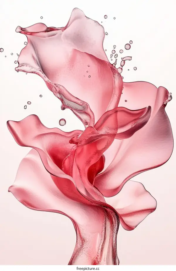 Abstract Rose Flower Splash Illustration