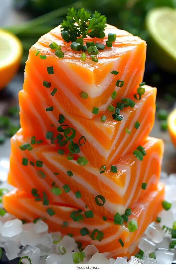 Salmon sashimi