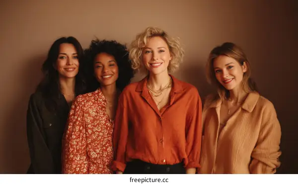 Four Diverse Women Posing Together