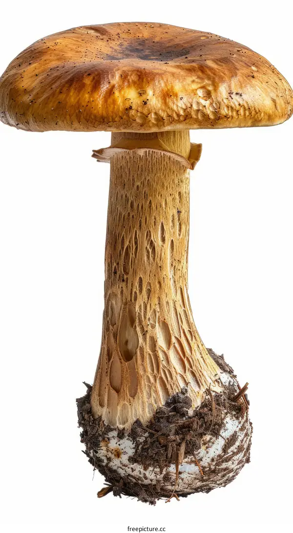 Macro Photo of a Brown Mushroom