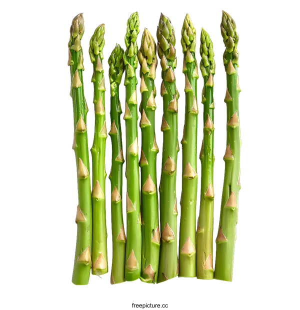 [Transparent Background PNG]Fresh green asparagus spears